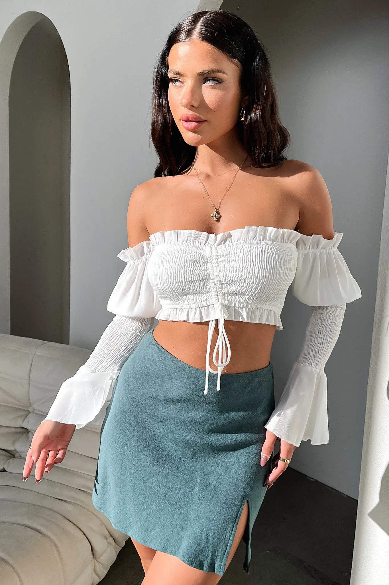 Zara Mini Skirt - Emerald Crisp Fit