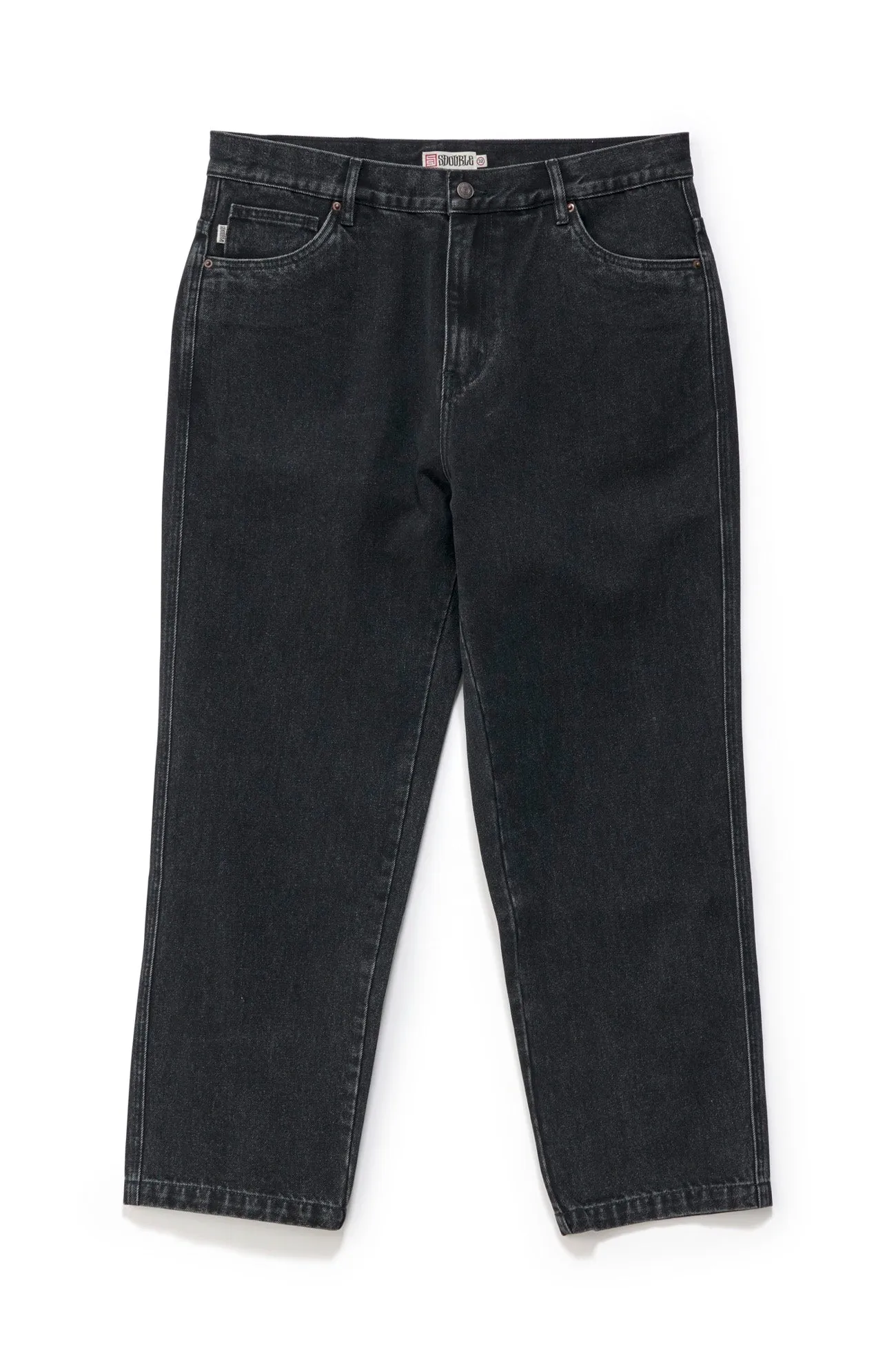 Denim Standard Jean Faded Black ReinforcedStitching