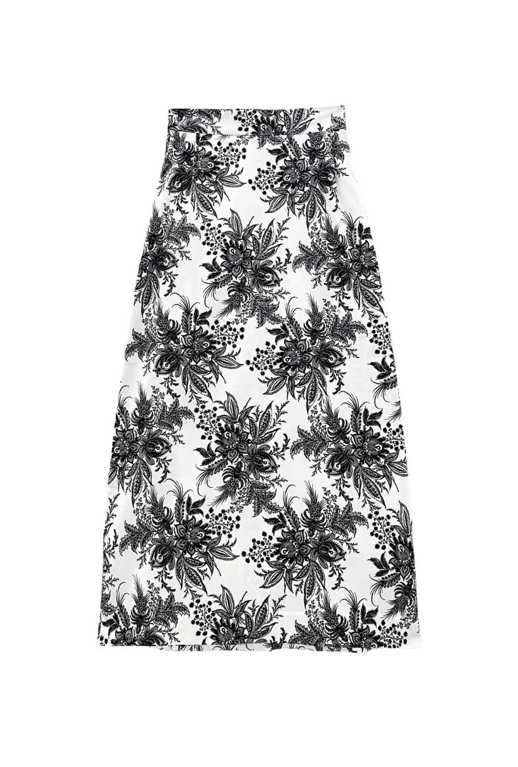 Buru x Kristin Kennedy Hostess Skirt - B&W Botanical AdjustableWaistband Casual Vibes