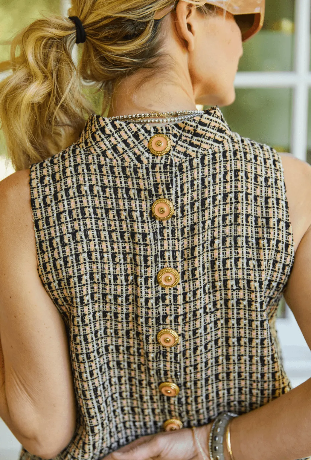 Sleeveless Mod Dress - Blush Tweed Relax Piece