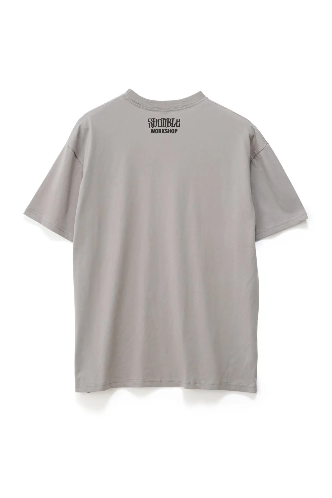 Layered Collar System Winter Fashion Small Stock Short Sleeve Tee Stone