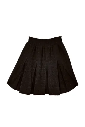 Smocked MINI Skirt - Black Eyelet Laser cut FlexibleKneePanels