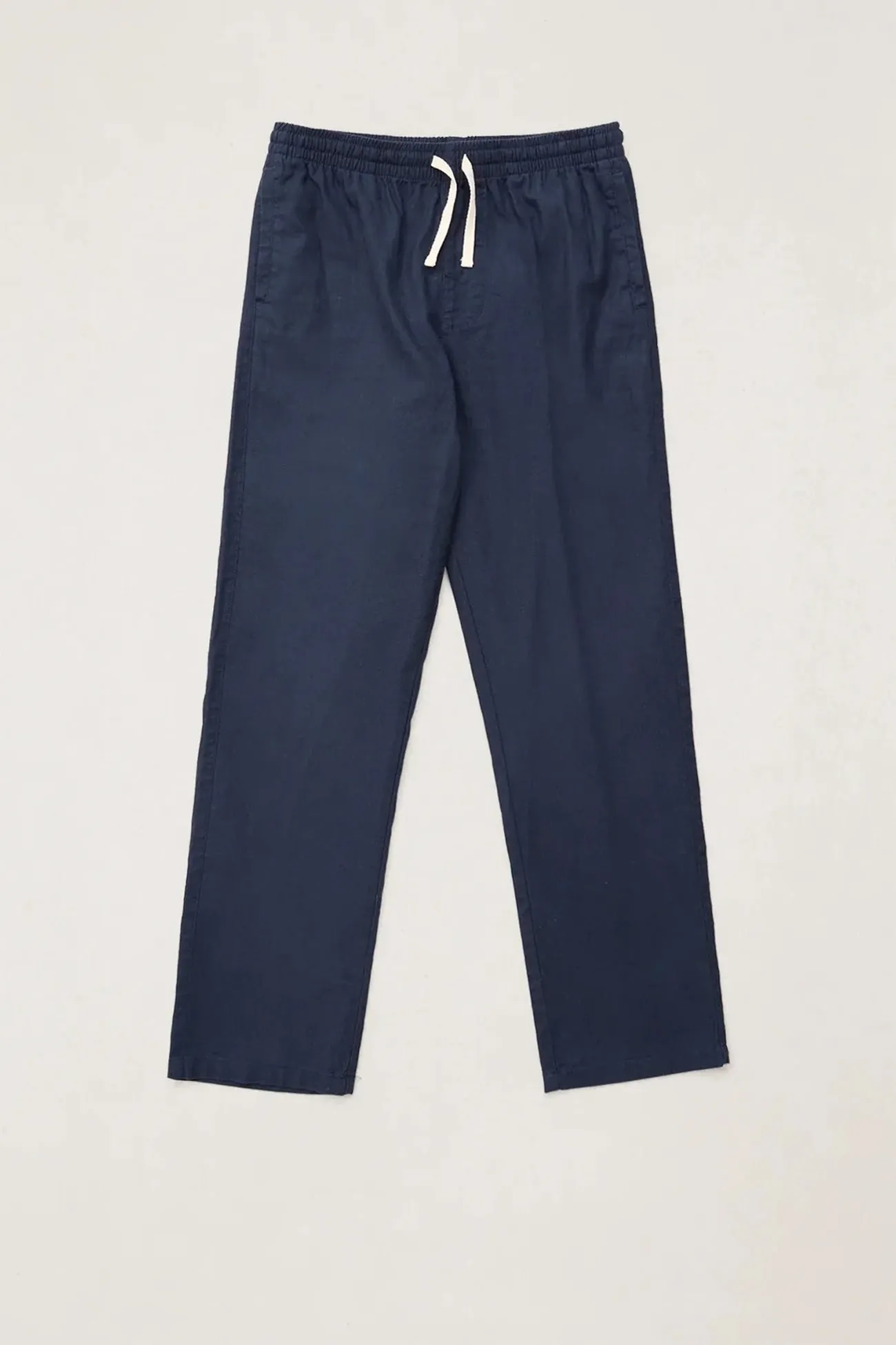 Linen Jam Pant Navy Easy Stretch Fit