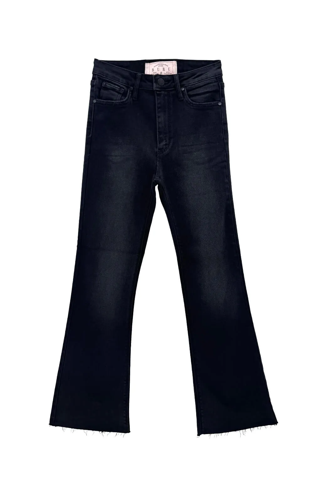 Cropped Flares - Black Wide-leg cut