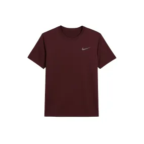 Nike Rise 365 Dri-Fit Short-Sleeve Running Top 'Burgundy Crush' Anti Microbial Treatment
