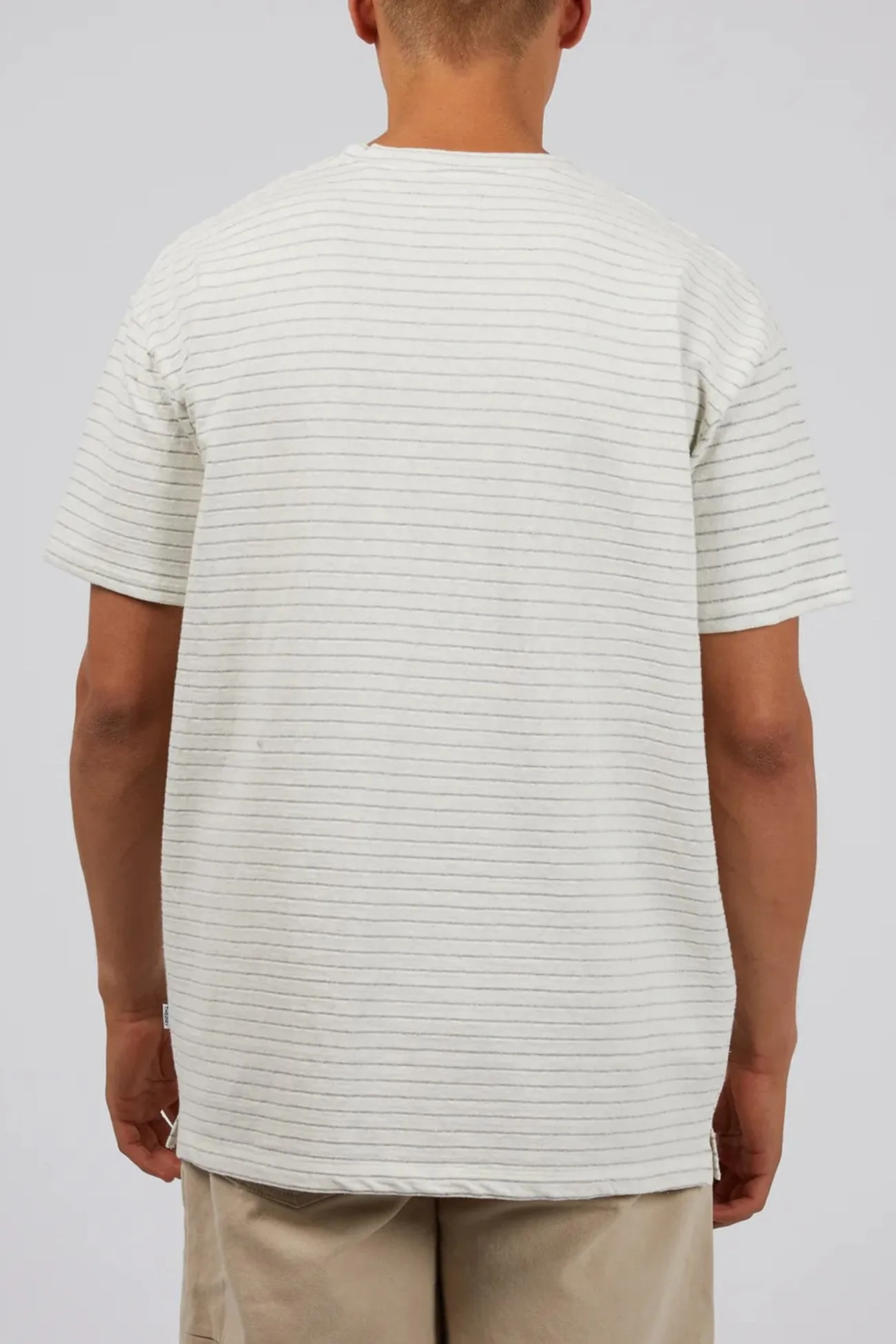 Hugo Stripe Tee White UltravioletProtectionFabric
