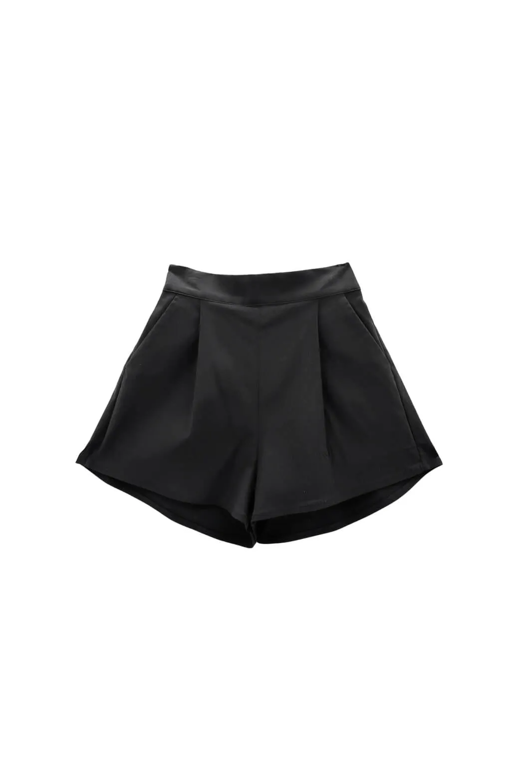 Flat Front Everyday Shorts - Black Corduroy texture Erasable Logo Patch