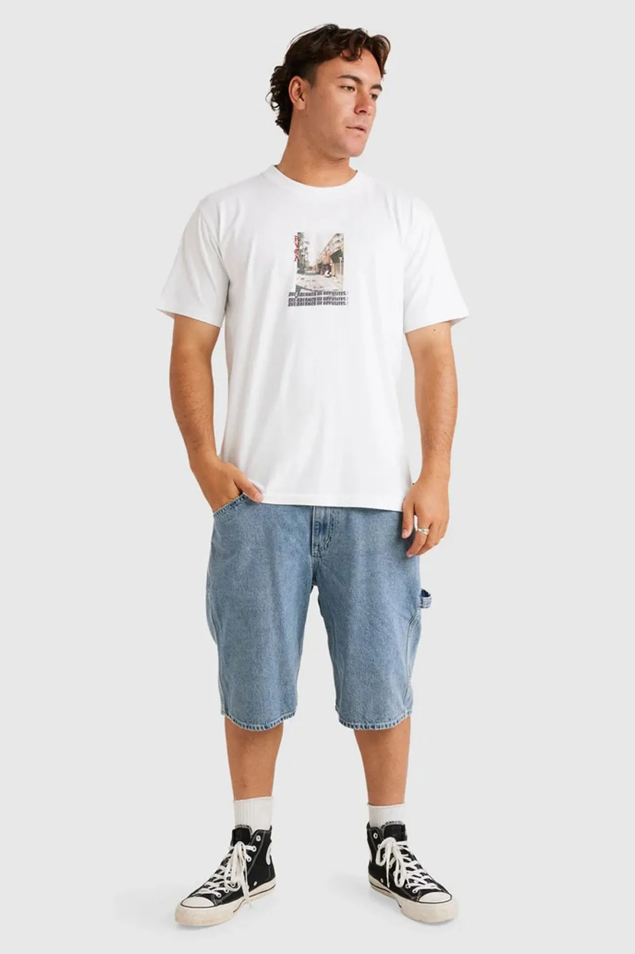 Downtown Short Sleeve Tee White BrushedInnerSurface