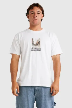Buttery Soft Feel Downtown Short Sleeve Tee White