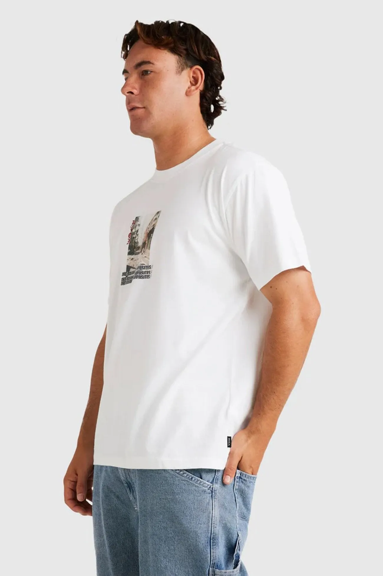 Classic Hoodie Downtown Short Sleeve Tee White