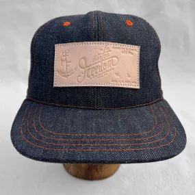 Flexible Gusset SoftLining Snapback Cap 6P - NOS Cone Denim "Californian"