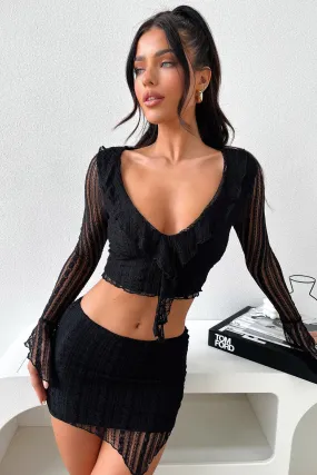 Cashmere Touch Outfit Vibes Aperol Skirt - Black