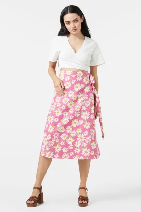 Casual Flex Flexible Motion Wild Daisy Wrap Skirt