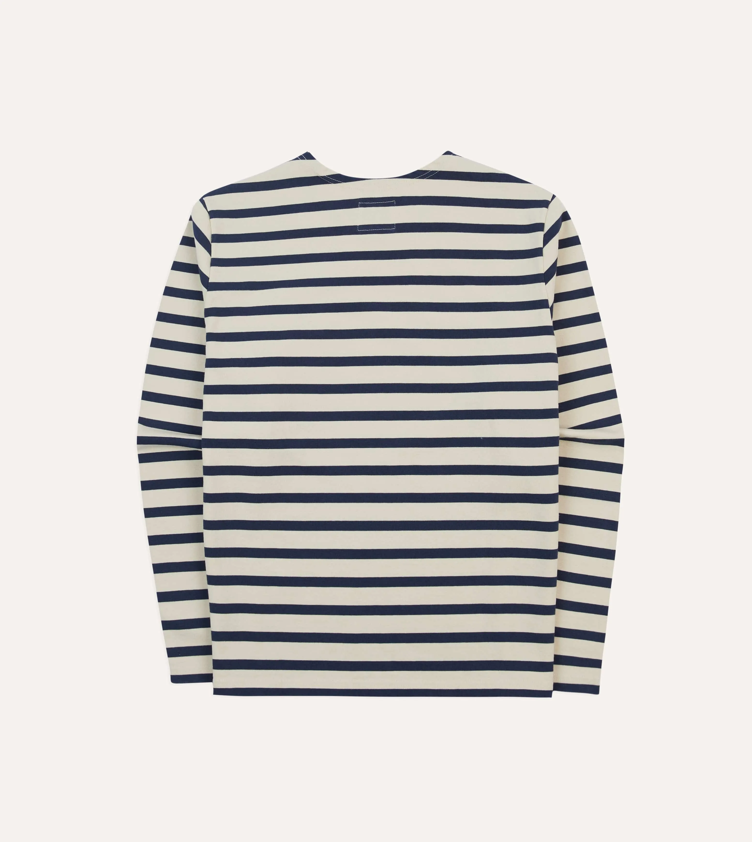 Soft & Smooth Ecru and Navy Breton Long Sleeve T-Shirt