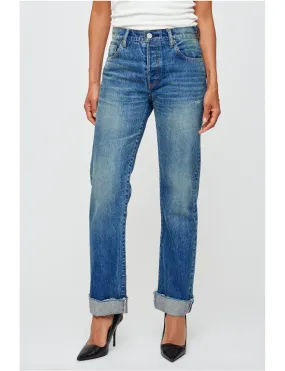 Hopewell Straight Leg, Dark Blue Non Restrictive Thigh Relaxed Style City Walk Trend Setter