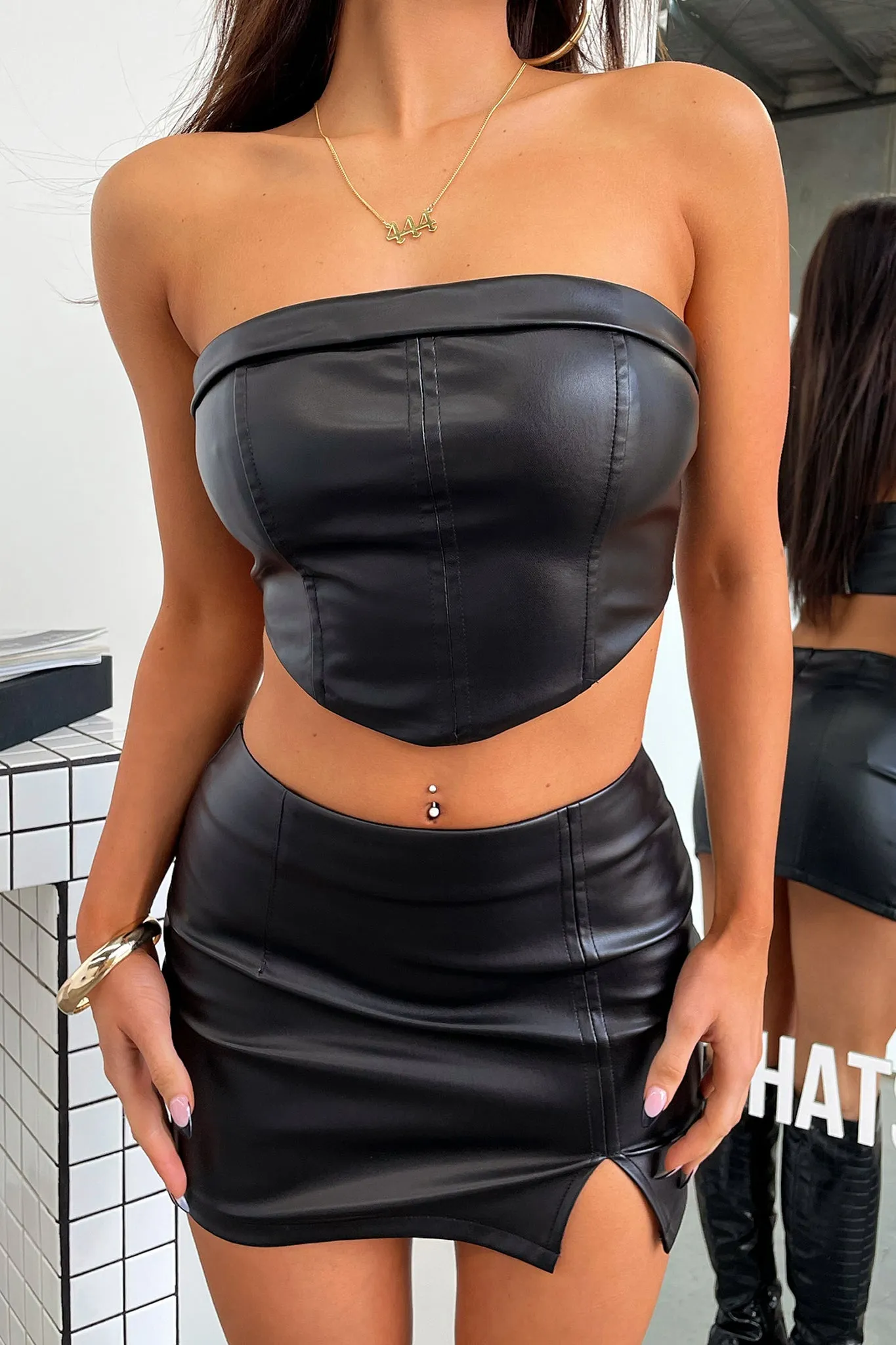 Editorial Look Marin Skirt - Black PU