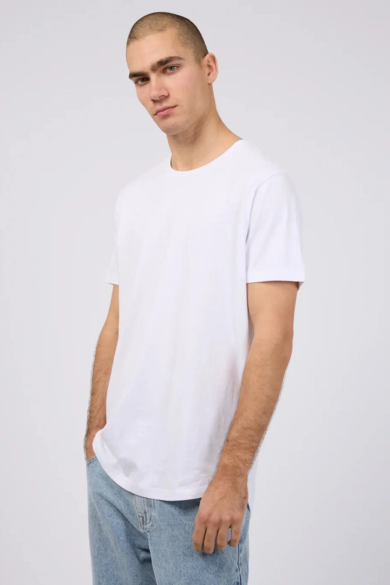 Lightweight Weave ThermalRegulating Fabric Tail Tee White