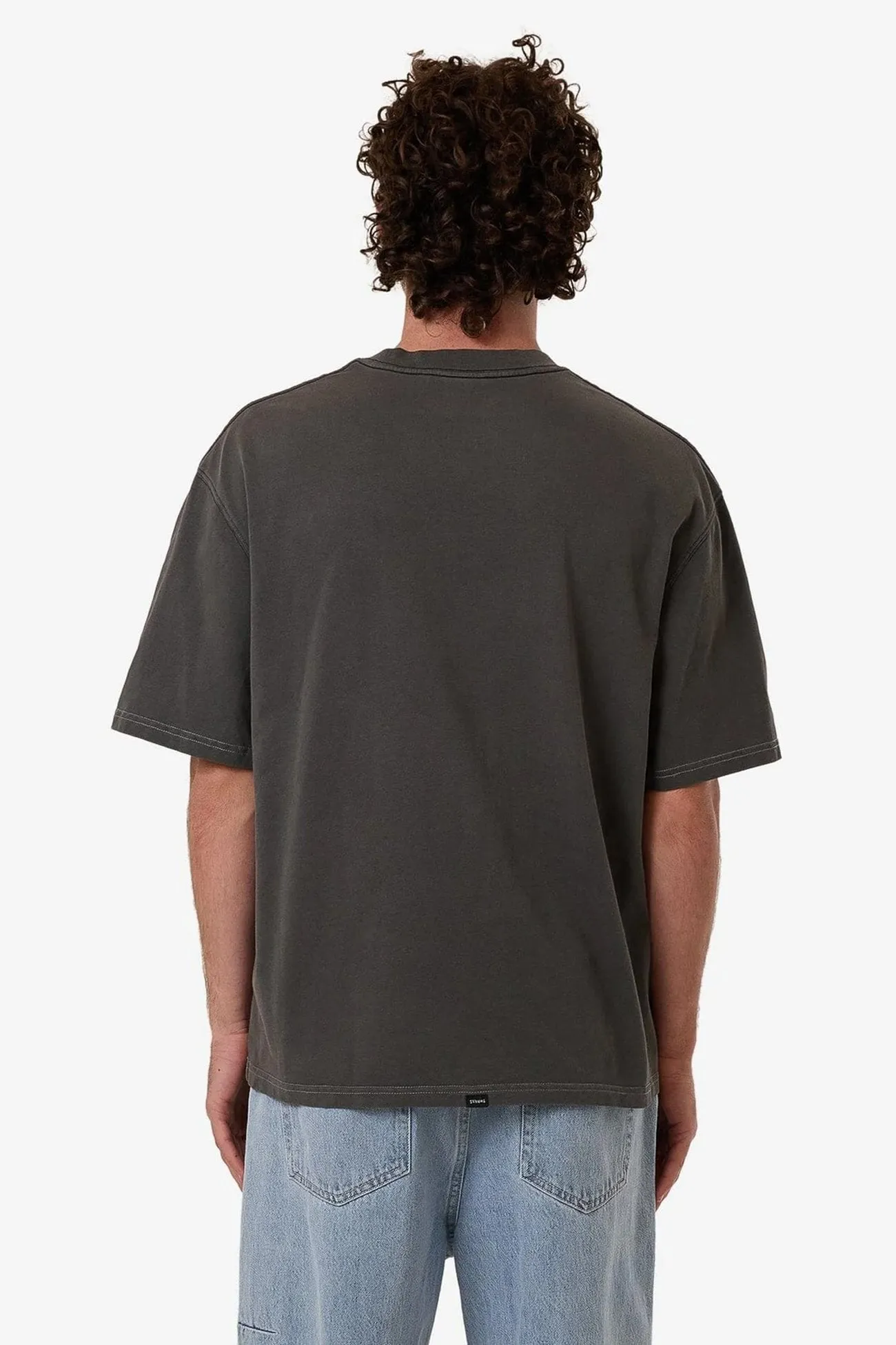 Dystopia Box Fit Oversize Short Tee Merch Black Moisture Wicking Technology