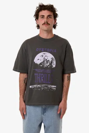 Dystopia Box Fit Oversize Short Tee Merch Black Workout Apparel