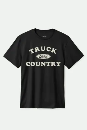 Ford Truck Country Short Sleeve Standard Tee Burnt Rubber Trendy Cardigan CollapsibleFrame