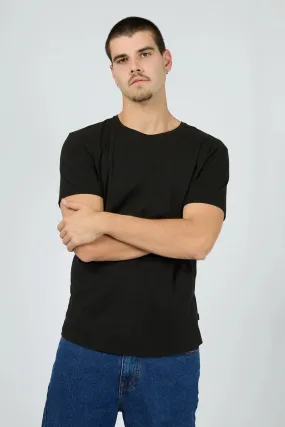 Solid Tail Tee Black Sport Hoodie Light Fabric