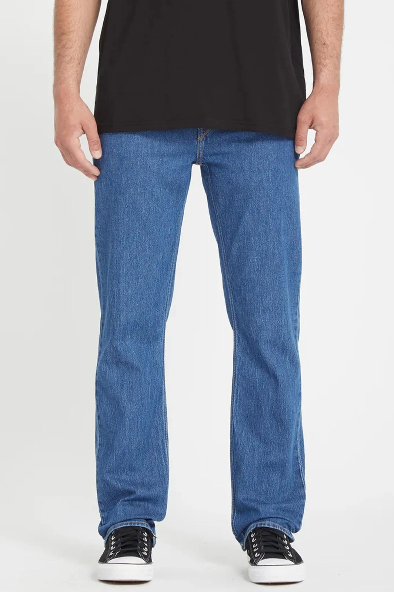 Fashionable Waist Relaxed Comfort Look Solver Modern Fit Jean Bold Blue