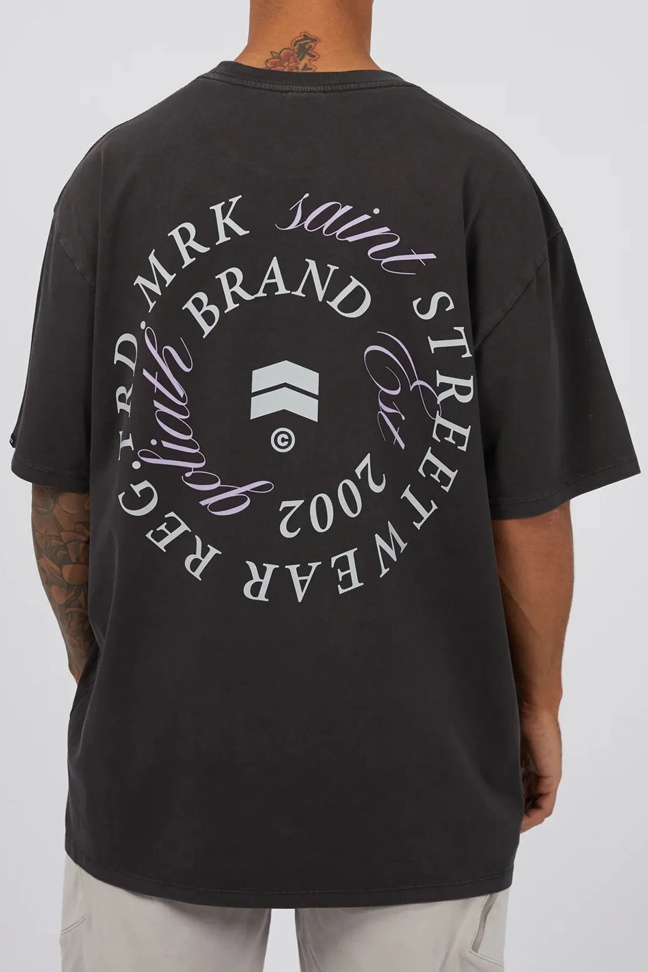 Temperature Control Fabric Spiral Tee Washed Black