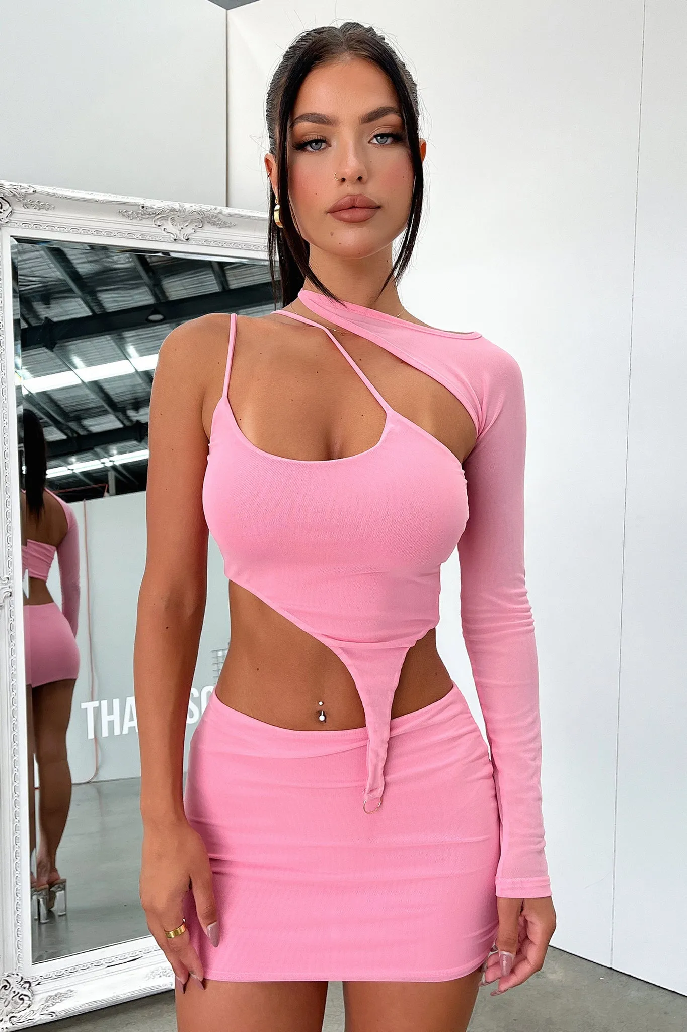 No Ride Up Xia Mini Skirt - Pink