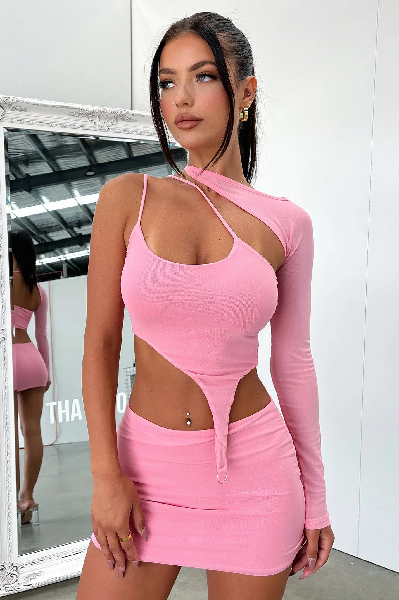 Breezy Mood Xia Mini Skirt - Pink