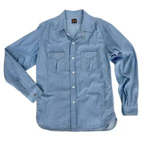 Sportsman Shirt -  IceBlu denim Double Needle Hemming