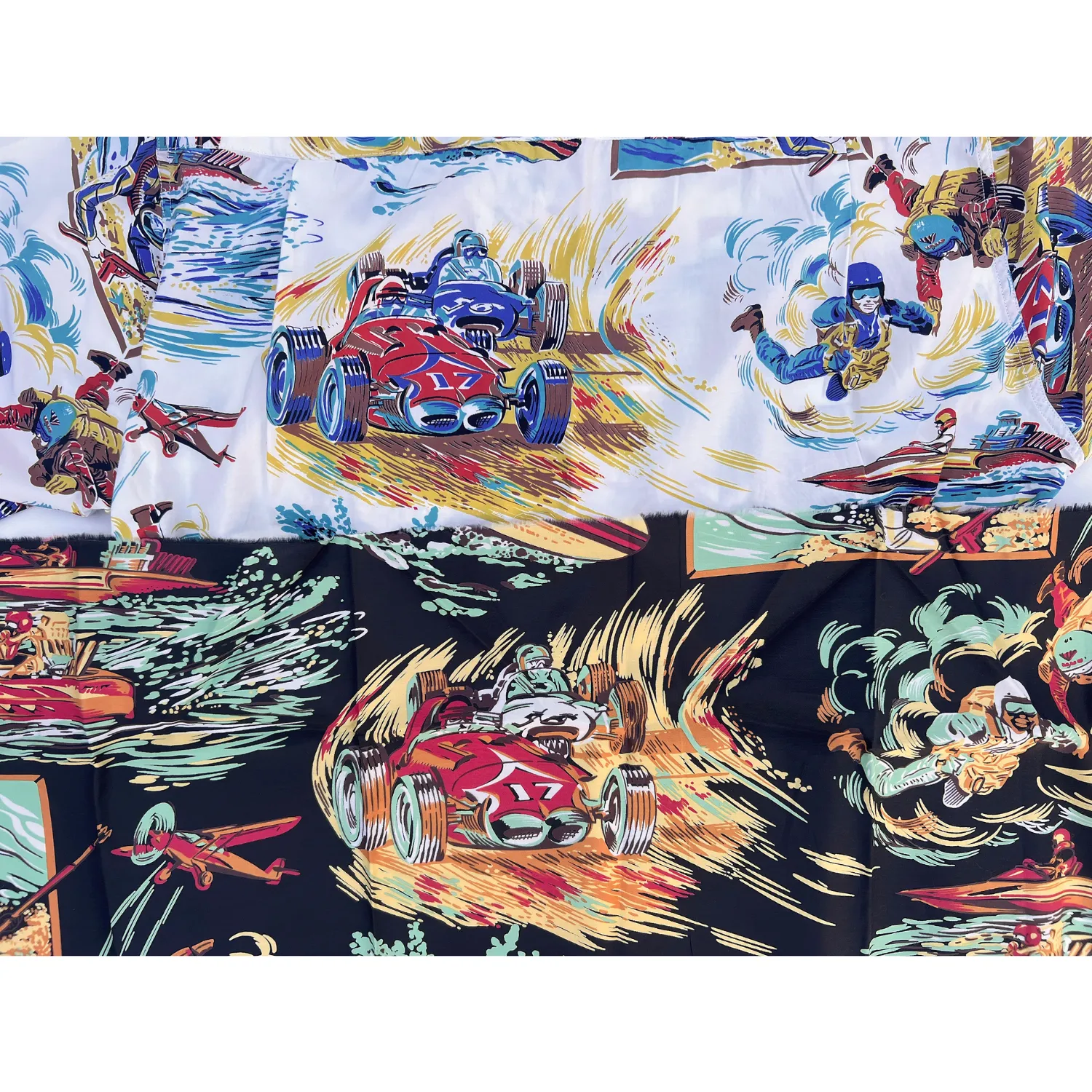 Functional Design Graphic Art Rock 'n' Roll Shirt "Action Packed" Type II - Black