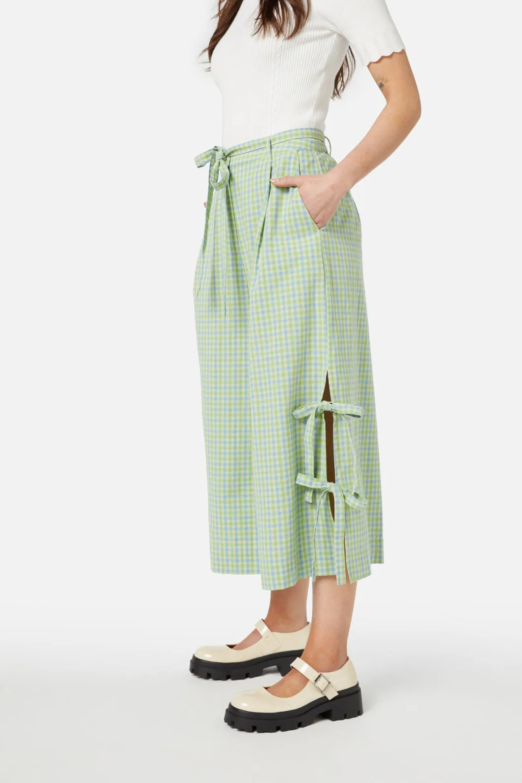 Water-resistant Spring Check Skort