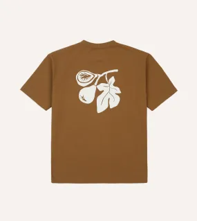 St. JOHN by Drake's Fig Print Tobacco Short-Sleeve Hiking T-Shirt Eco Friendly Material