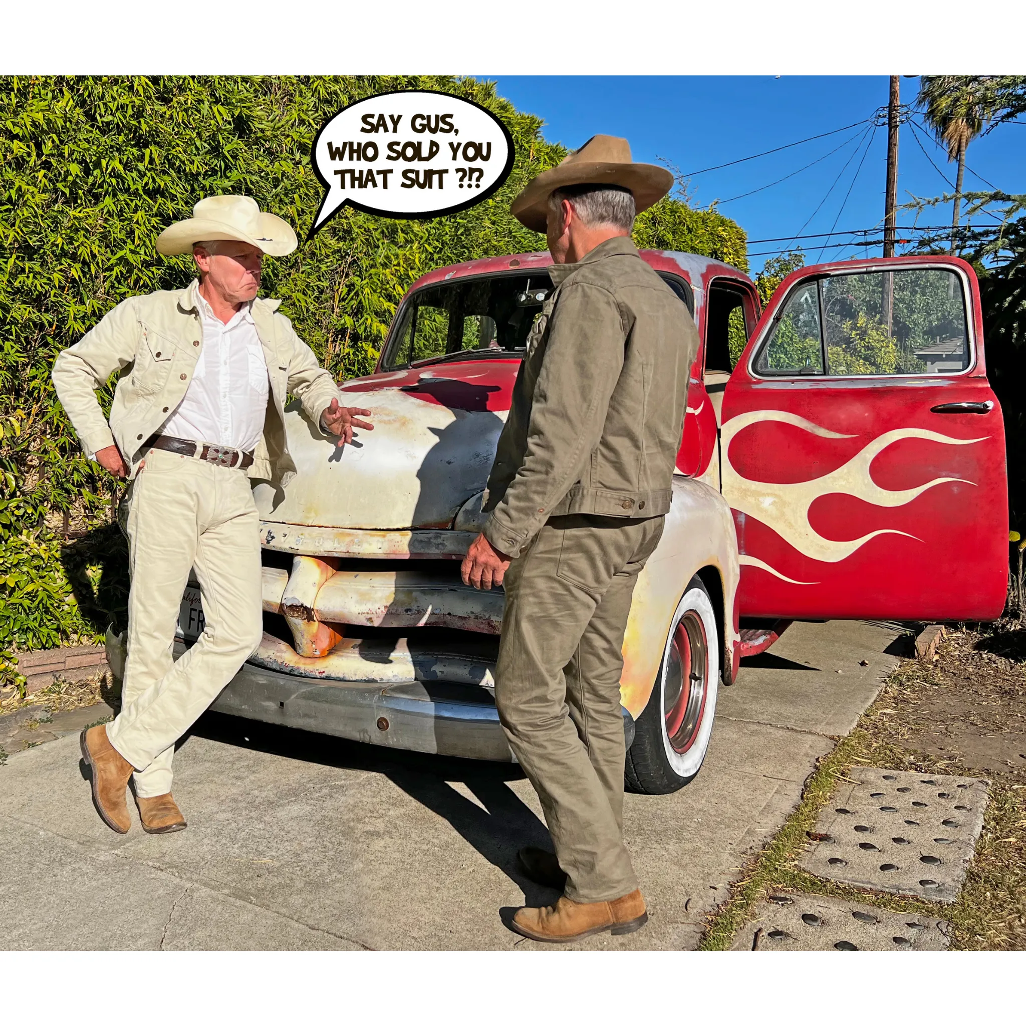 Californian Lot674 - Wheat Sateen (Slim leg) Slim Look Fit