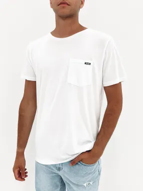 Wrinkle Resistant Finish Temperature Regulating Fibers Stomper Tee White