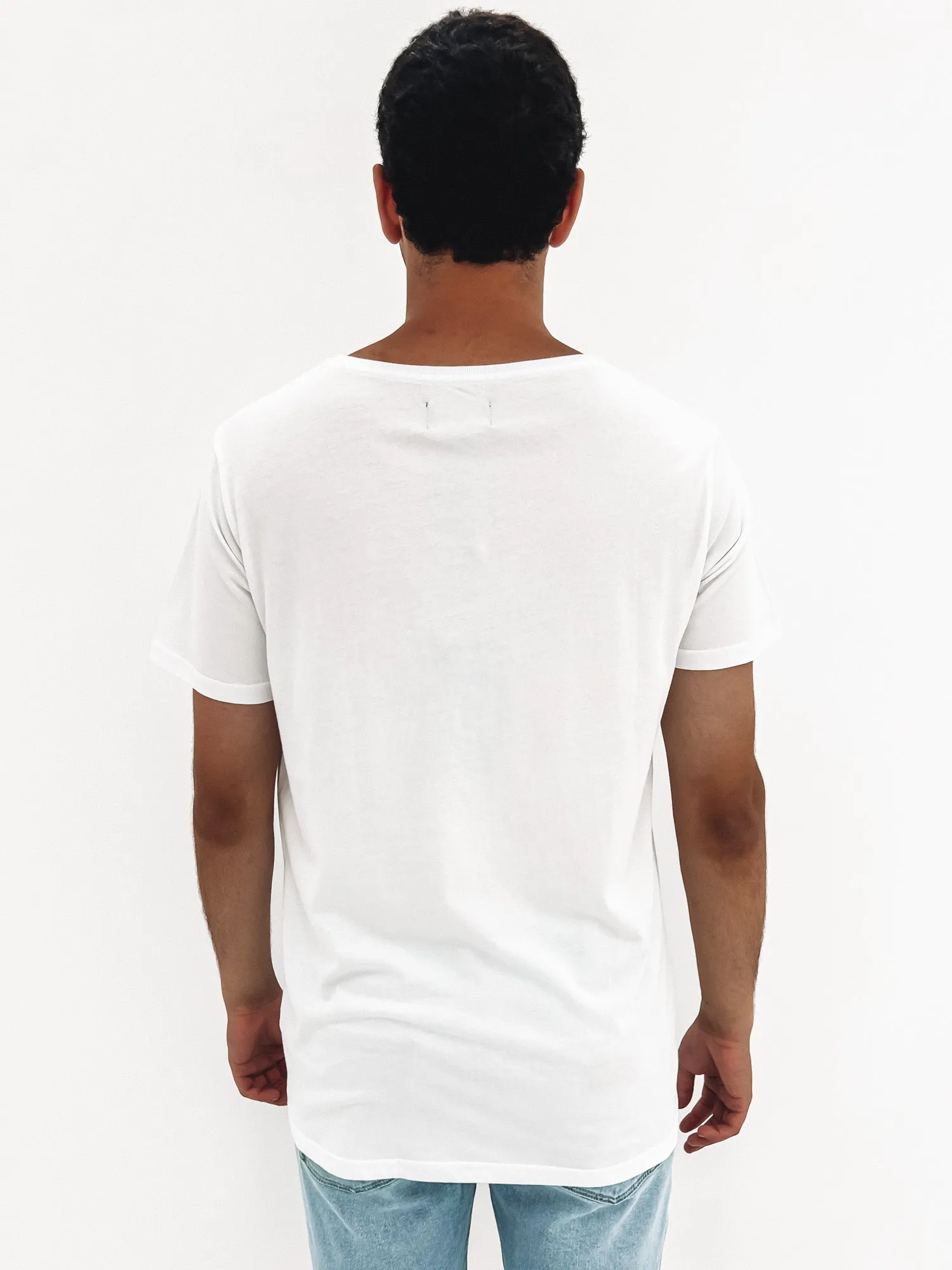 Stomper Tee White Bonded Seam Construction