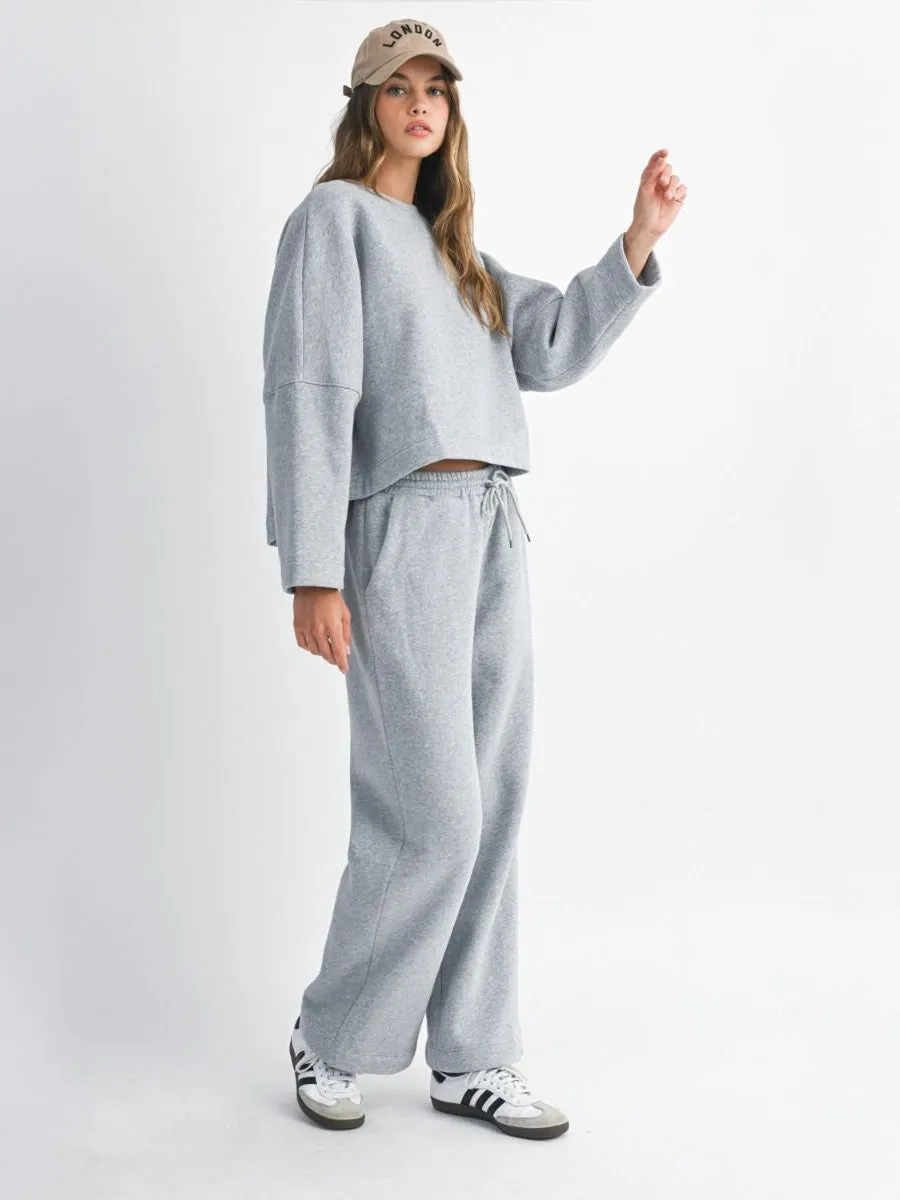 Performance Design Fit Sleek lines STRAIGHT LEG SWEAT PANT - GREY