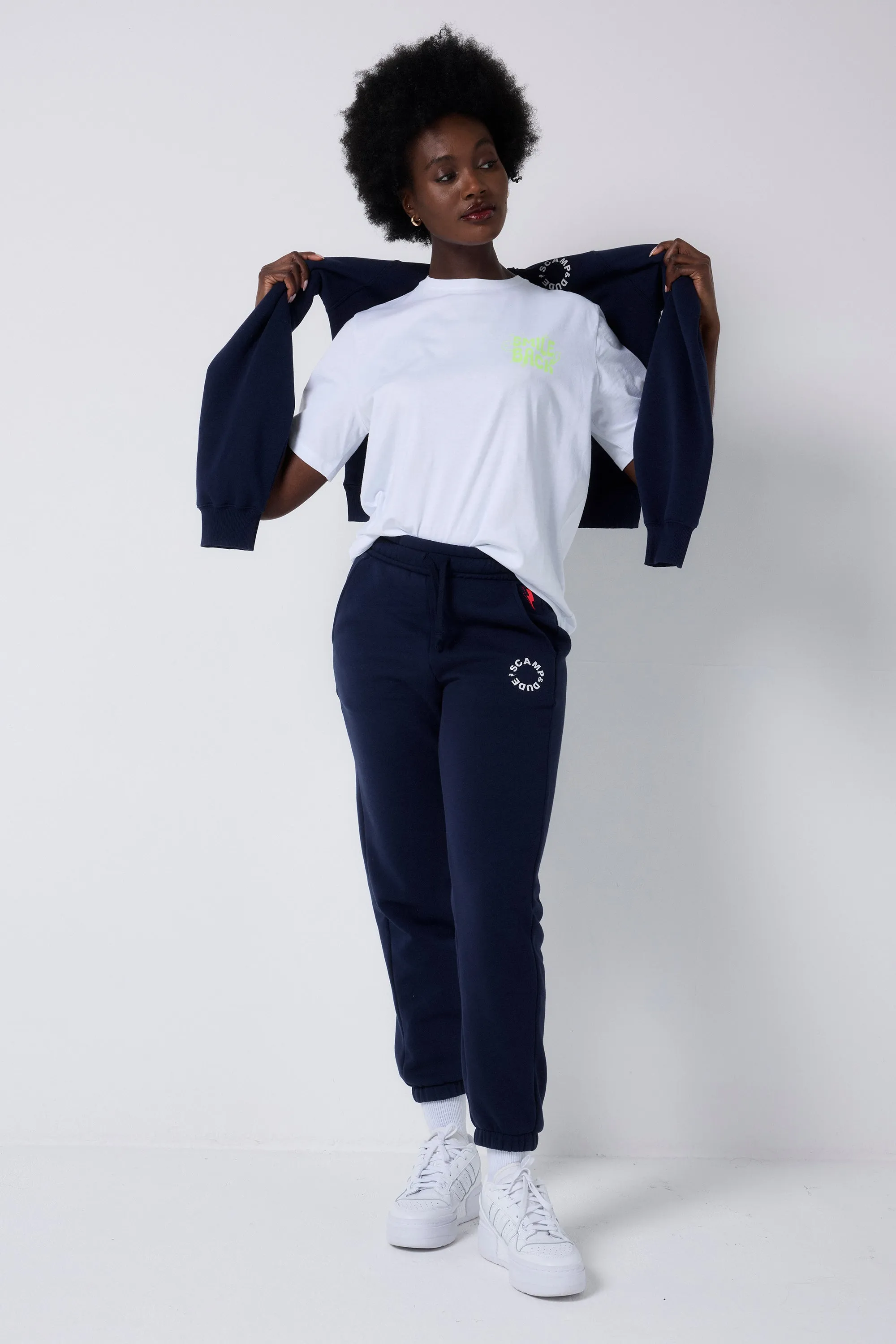 Chic Design Navy Scamp & Dude Logo Joggers