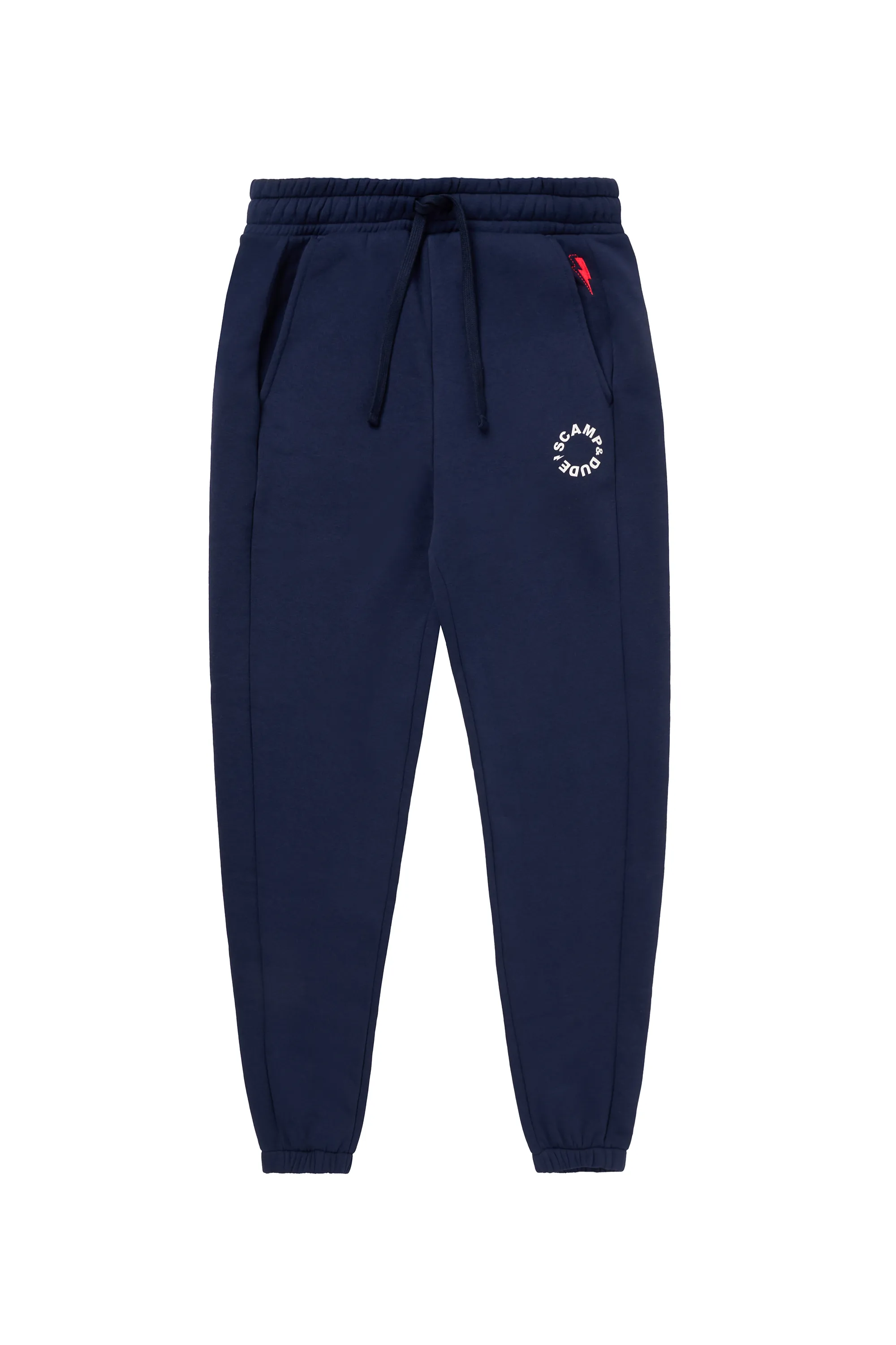 Navy Scamp & Dude Logo Joggers elastic waistband