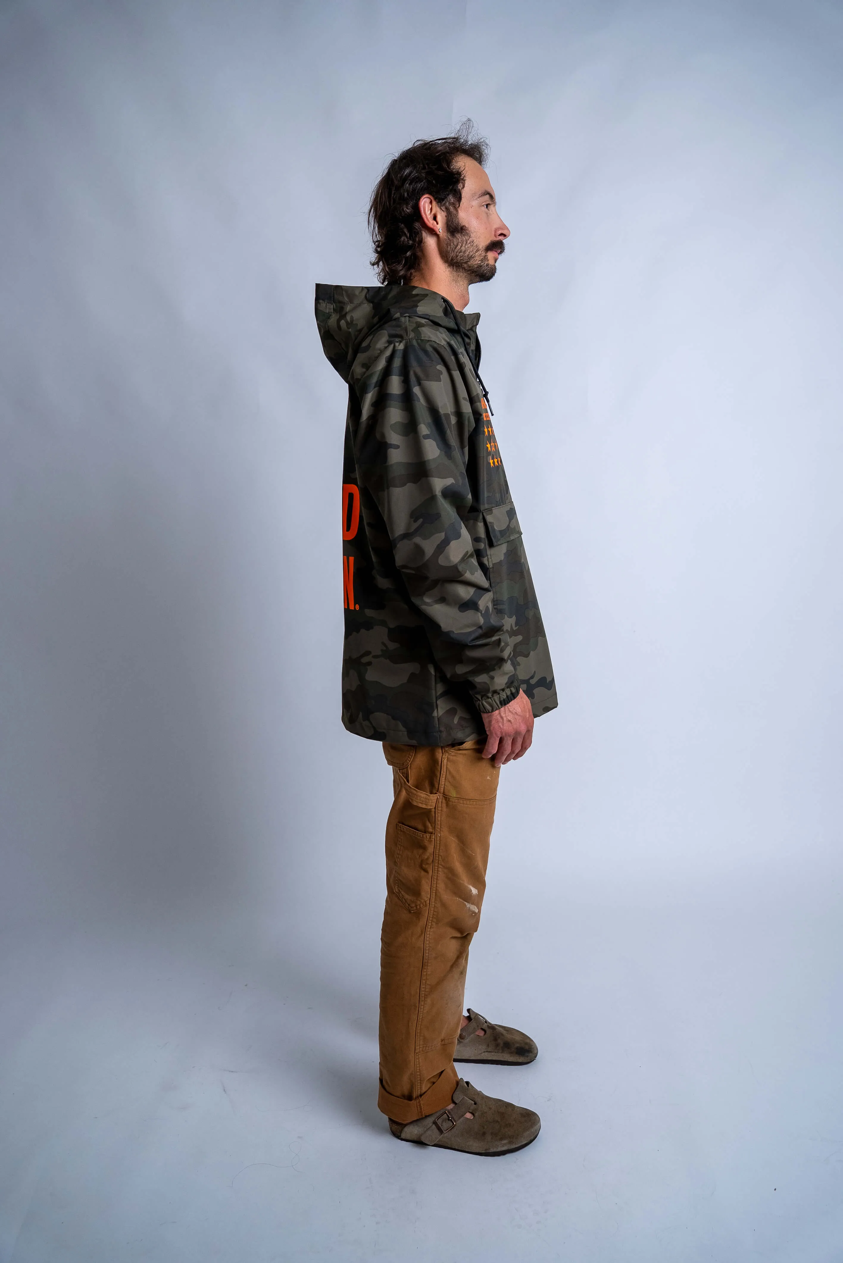 Casual Design Bee like Signature Anorak - Camo/Hunter Orange