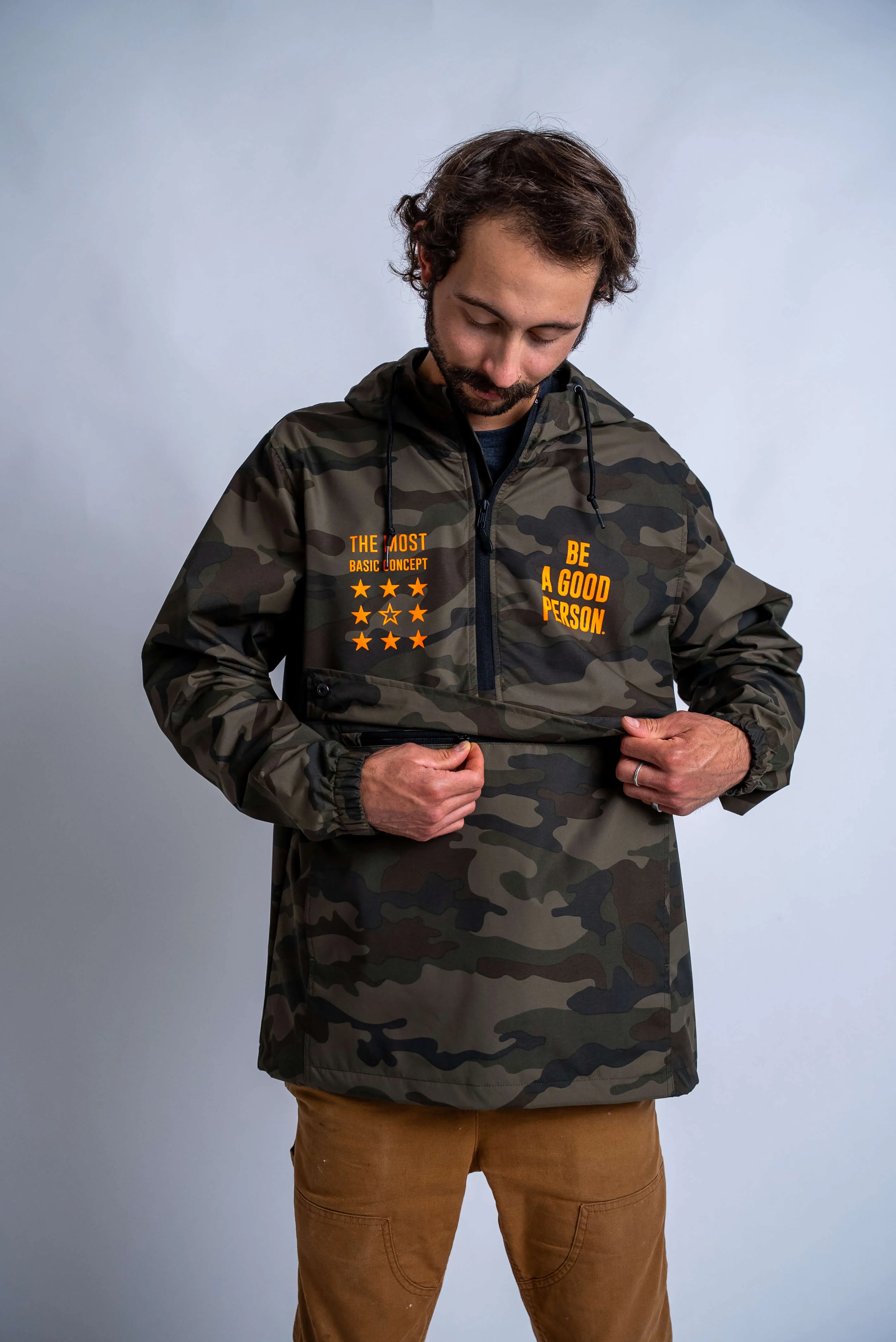 work environment Signature Anorak - Camo/Hunter Orange