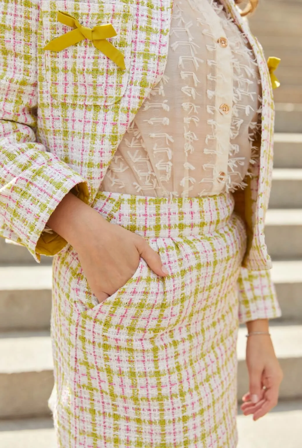 ExtendedSizeRange Versatile Layering Buru x Old Soul Etiquette Maggie Mini Skirt - Spring Tweed