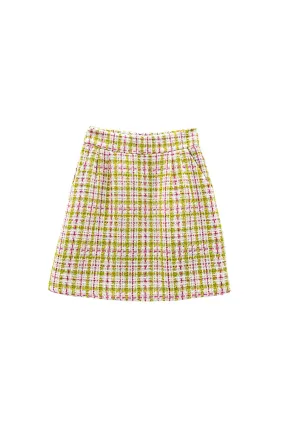 Buru x Old Soul Etiquette Maggie Mini Skirt - Spring Tweed Performance Support