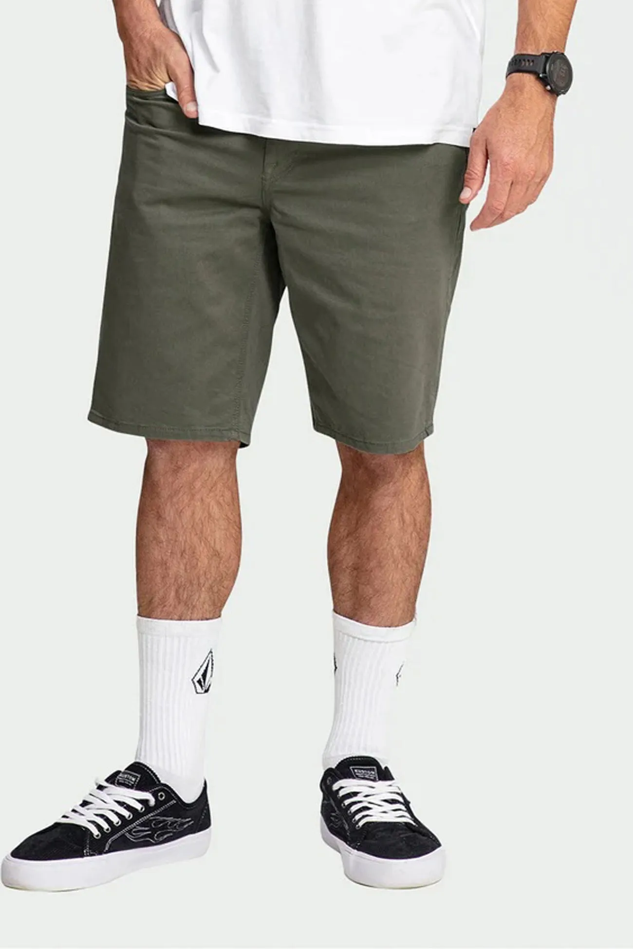 Sweat Resistant NonSlipInnerGrip Solver Lite Pocket Short 19 Army Green Combo