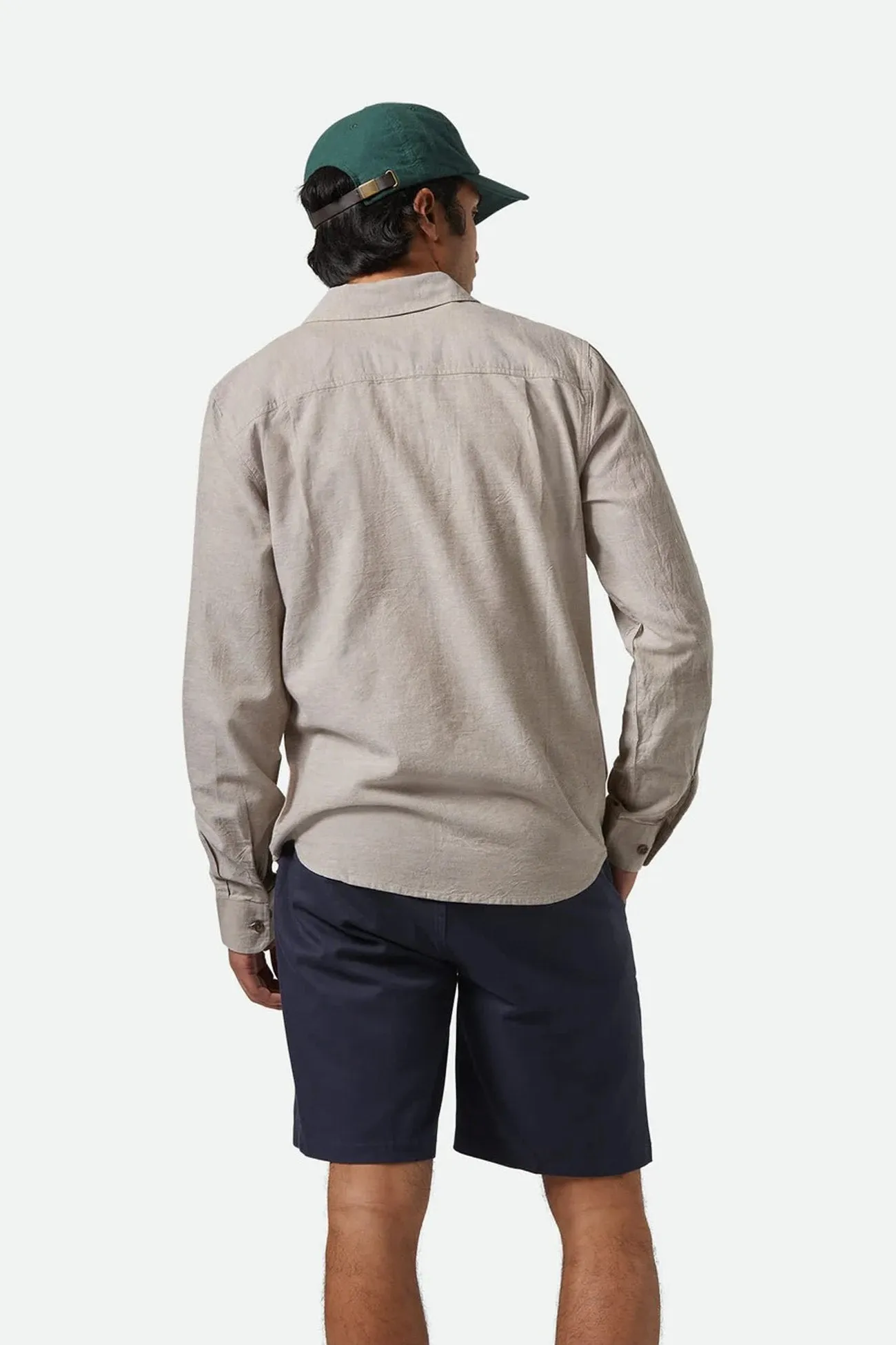 The Daily Cotton Long Sleeve Woven Shirt Khaki TearResistant Blends