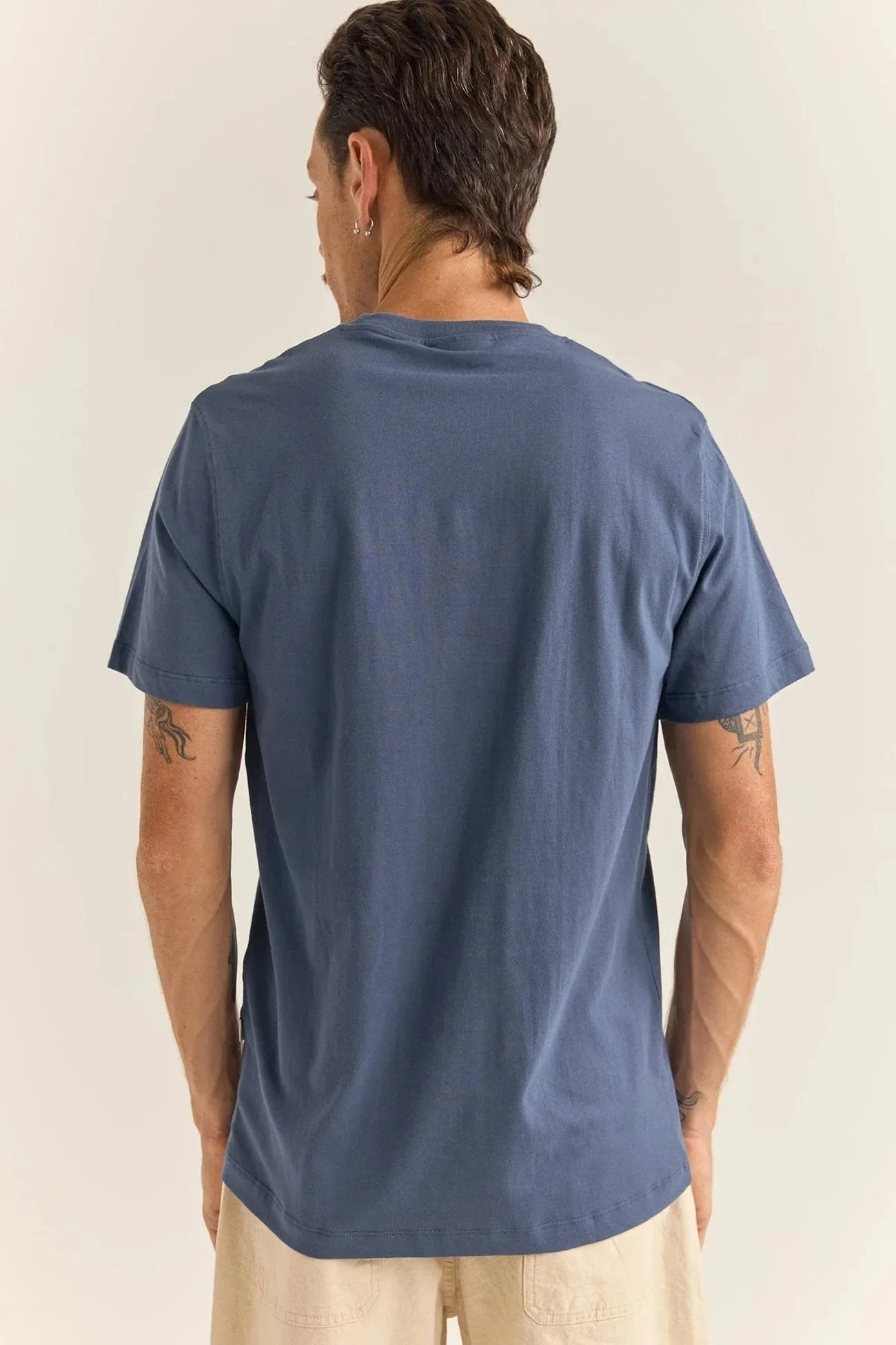 Brand Tee Navy Anti Pilling