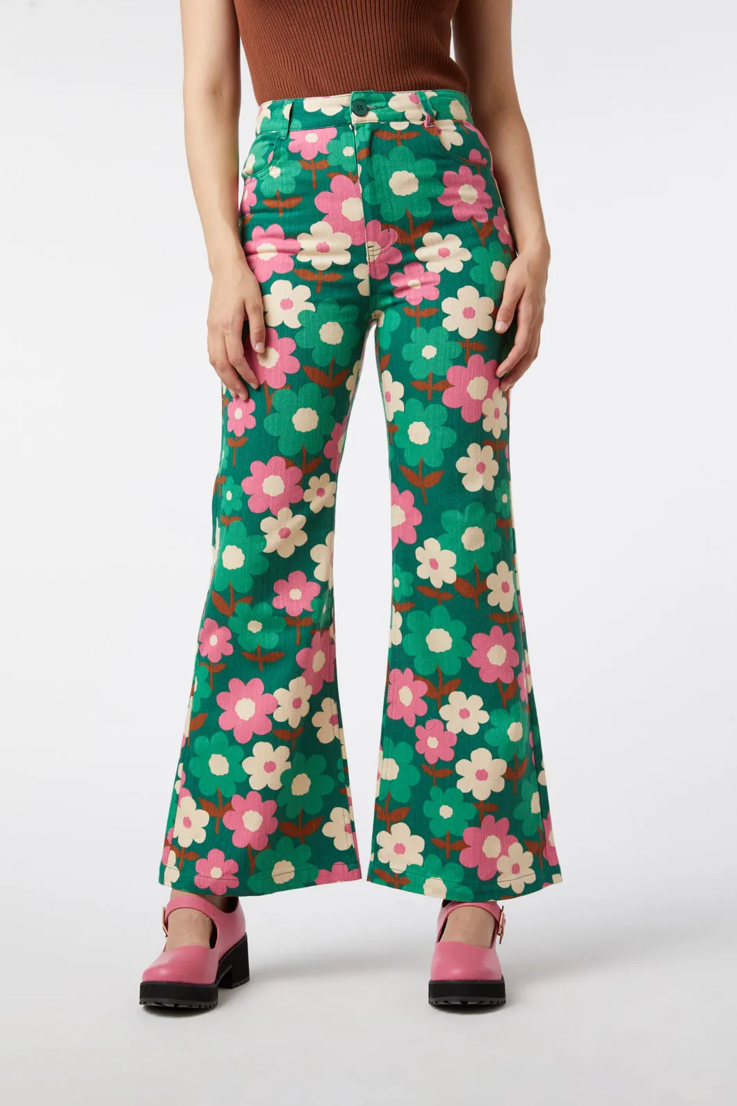 Renee Floral Flare Jean Classic Cut