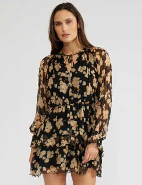 Santino Mini Dress, Black/Beige Natural Form Grace Glow