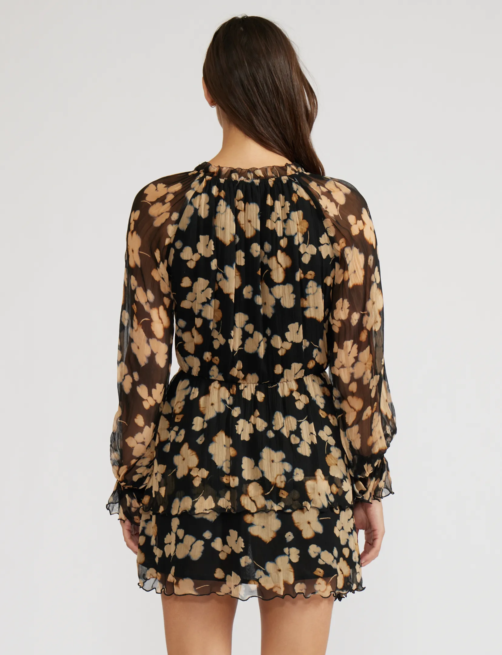 Art Inspired Santino Mini Dress, Black/Beige