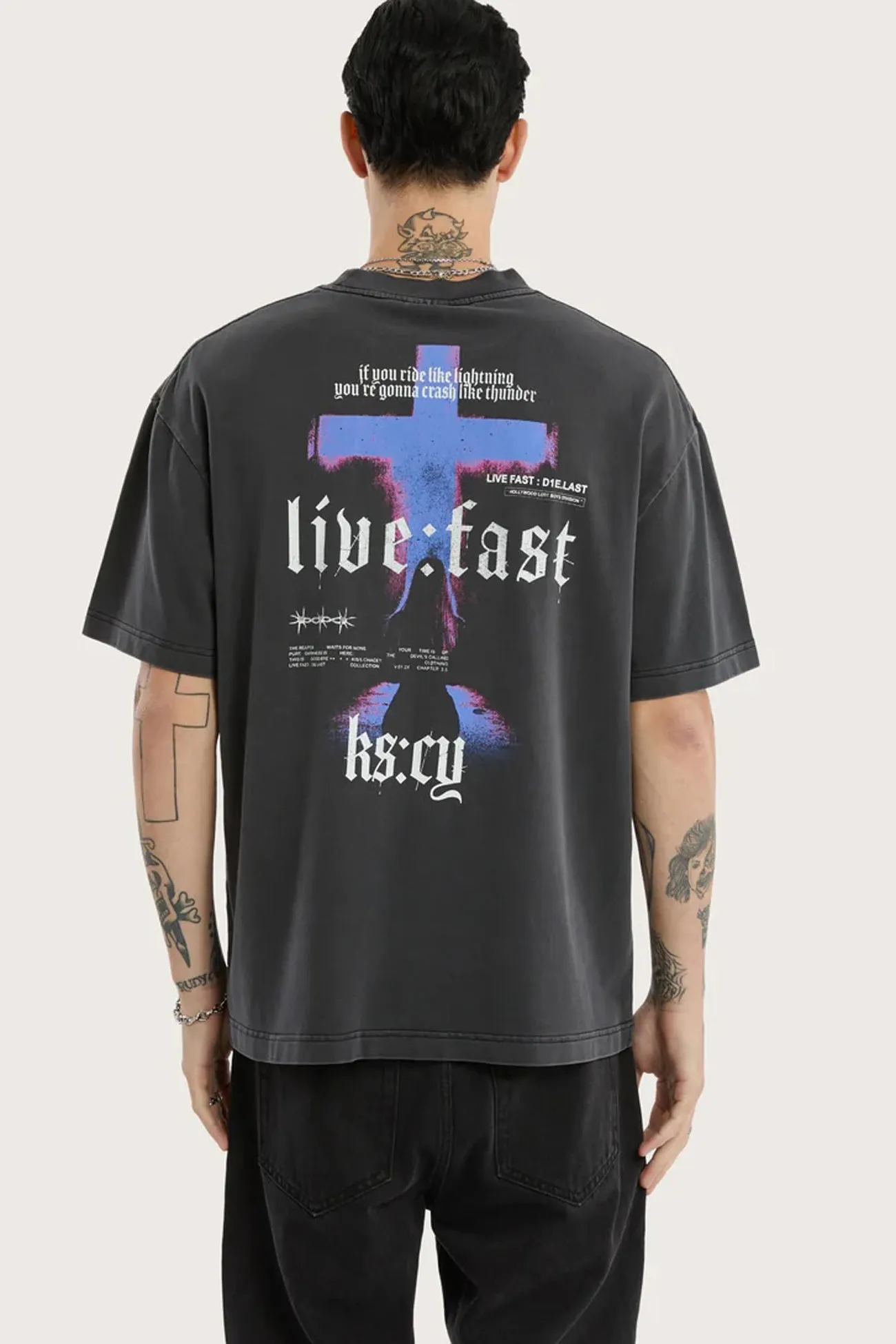 StretchComfortDesign NonPill Surface Treatment Thunder Street Tee Pigment Black